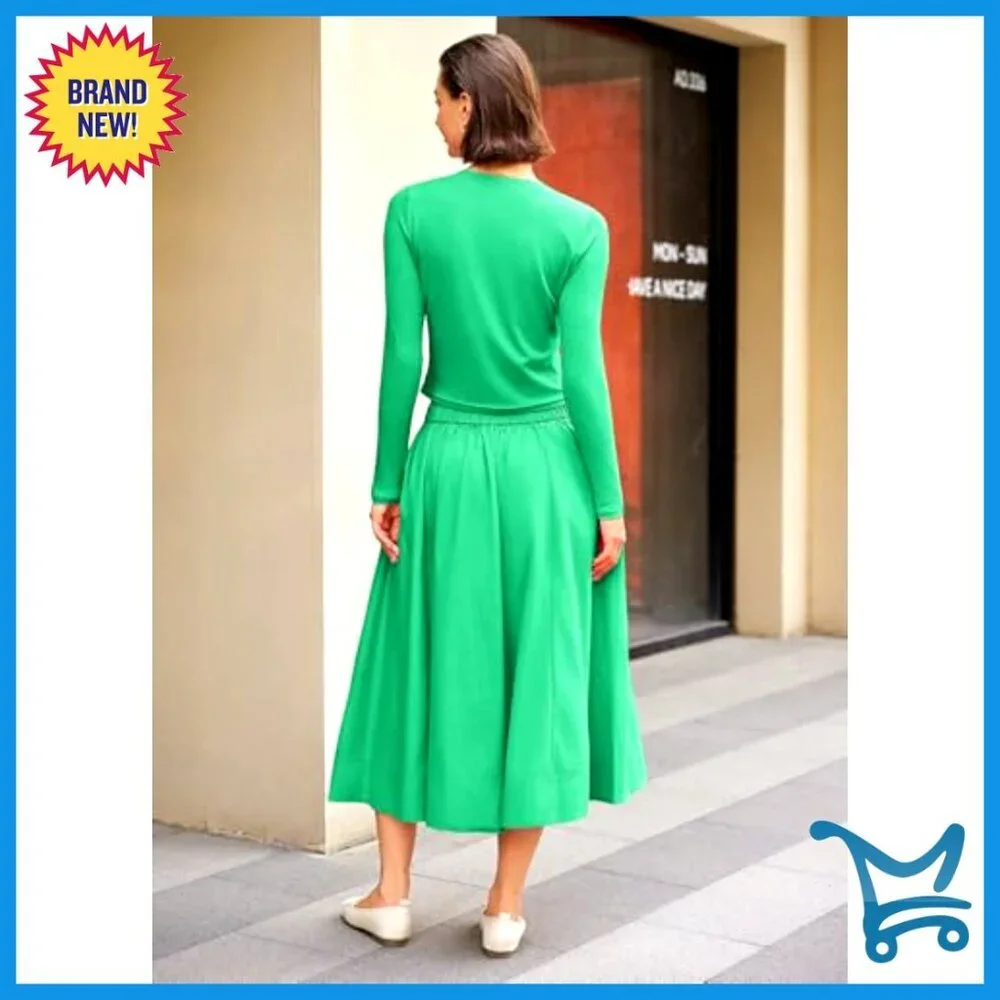 Ribbed Cardigan and Skirt Lounge Set, 2-Piece Matching Outfit, X-Large